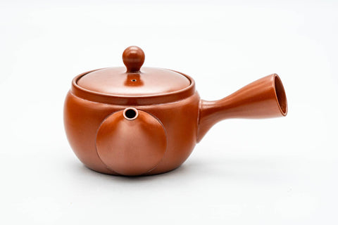Japanese Kyusu - Classic Red Shudei Tokoname-yaki Mesh Teapot - 350ml