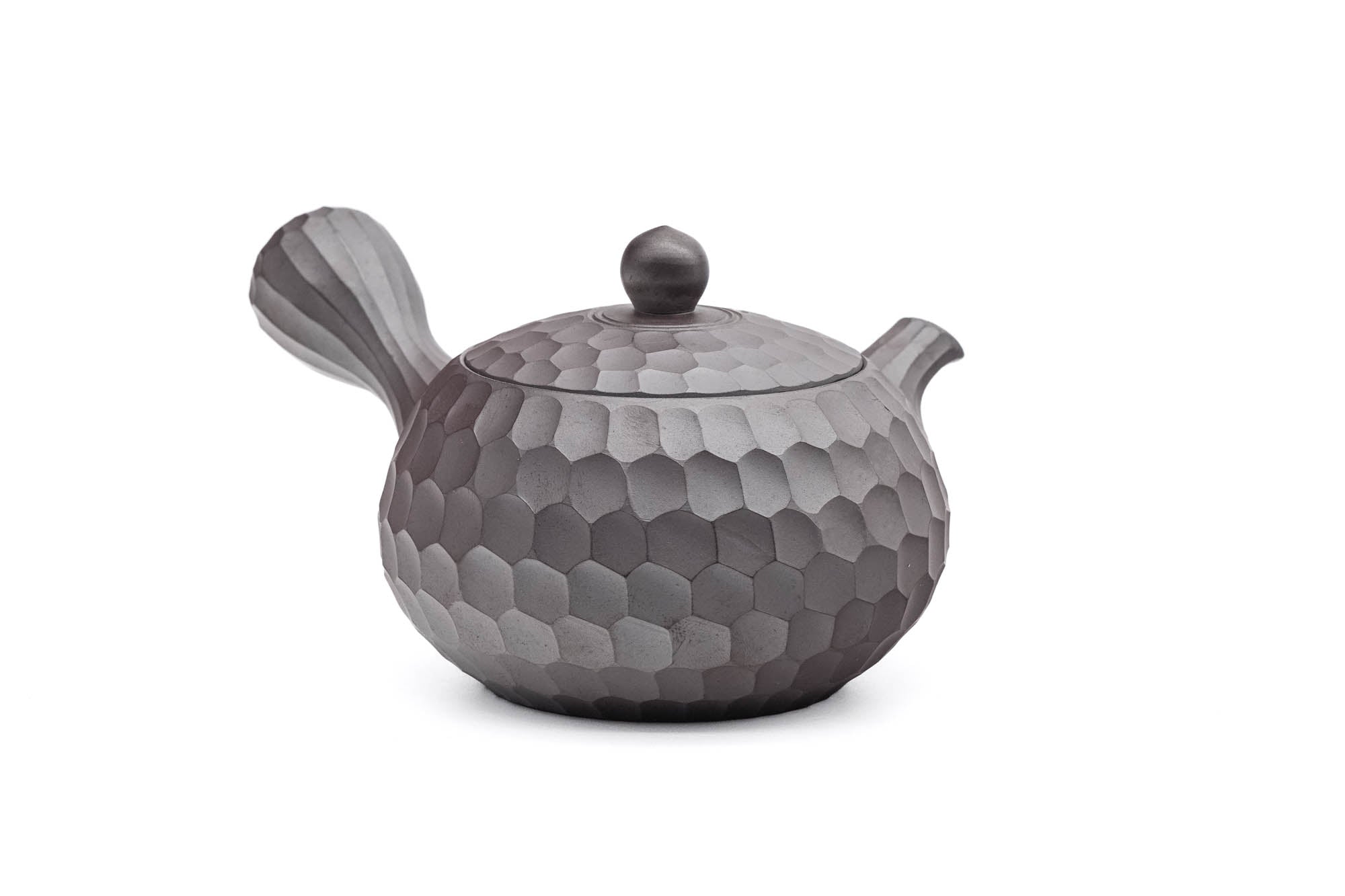 Japanese Kyusu - 森伊呂久 Mori Iroku - Diamond Cut Banko-yaki Teapot - 180ml