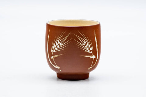 Japanese Teacup - Yellow Wheat Glazed Tokoname-yaki Yunomi - 130ml