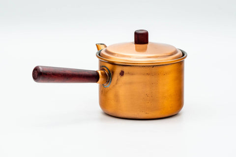 Japanese Tea Set - Copper Kyusu Teapot - Kensui Water Bowl - Chazutsu Storage Container