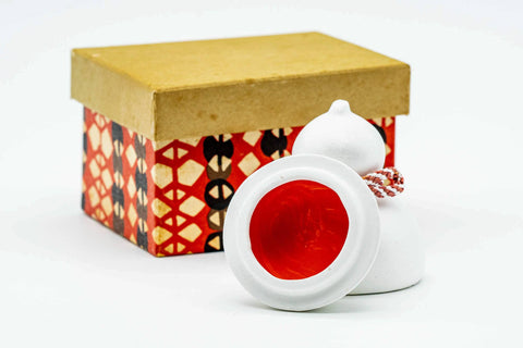 Japanese Kogo - Ceramic Gourd-shaped Incense Container