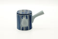 Tezumi — Japanese Tea Set - Blue White Arita Porcelain Kyusu Teapot with 5 Yunomi Teacups — the teapot in three-quarter view