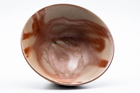 Tezumi — Japanese Matcha Bowl - Hidasuki Rice Straw Bizen-yaki Chawan - 150ml — top-down view of the interior