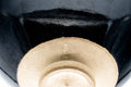 Tezumi — Japanese Matcha Bowl - Jet Black Glazed Tenmoku-gata Kyo-yaki Chawan - 150ml — top-down view of the interior
