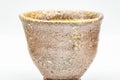 Japanese Teacup - Earthy Textured Wabi-Sabi Yunomi - 85ml - front view showing rough glaze texture