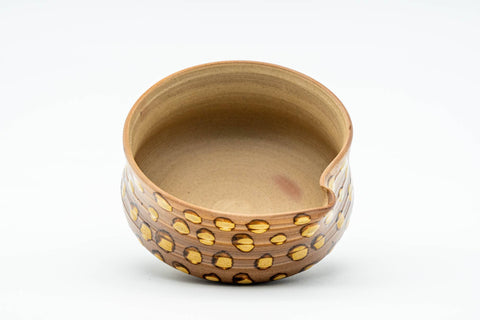 Japanese Tea Set - Spotted Kyusu Teapot - Katakuchi Water Cooler - 5 Yunomi Teacups