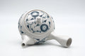 Tezumi — Japanese Kyusu - Blue Floral Arita-yaki Mesh Filter Teapot - 340ml — interior view showing the filter