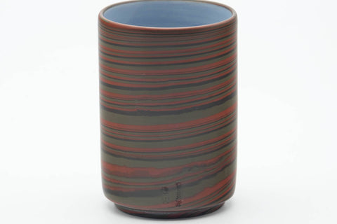 Japanese Teacup - Green Marbled Nerikomi Tokoname-yaki Yunomi - 150ml