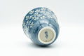 Tezumi — Japanese Teacup - Blue and White Floral Patterned Yunomi - 175ml — top-down view of the interior