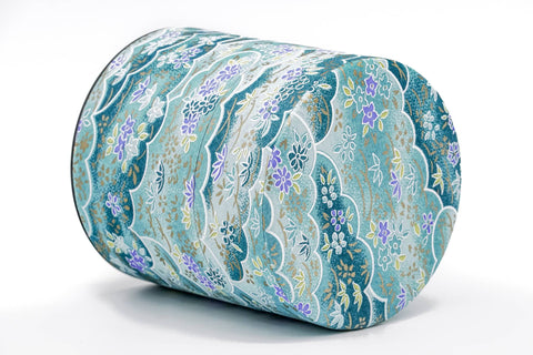 Turquoise Floral Washi Tea Canister - 150g