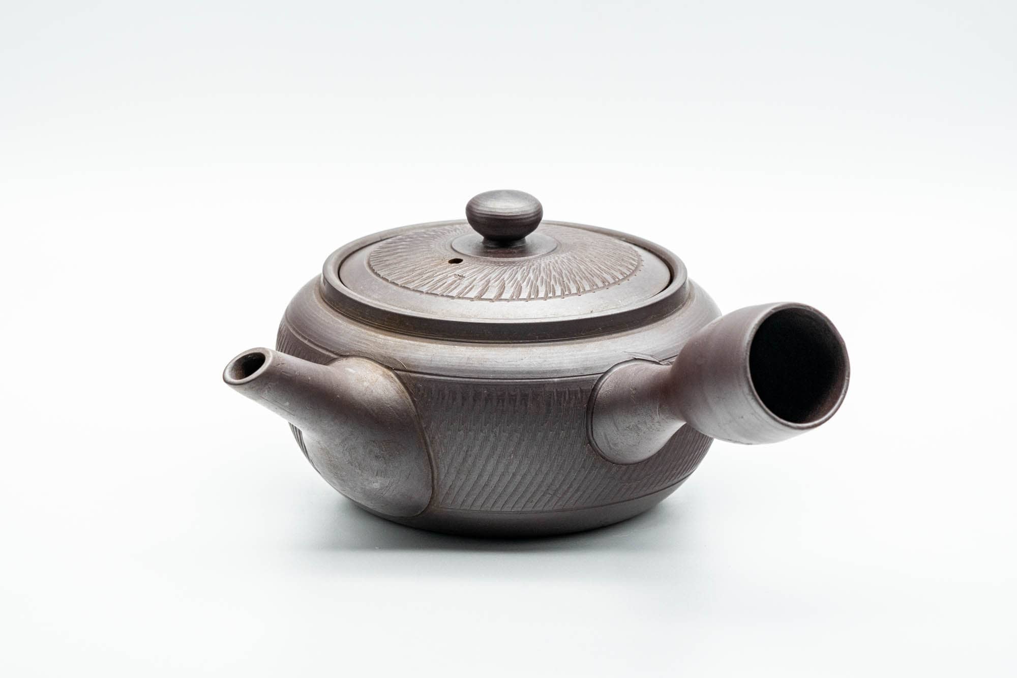 Japanese Kyusu - Engraved Banko-yaki Obi-ami 360 Strainer Teapot - 325ml - Tezumi