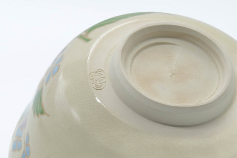 Japanese Matcha Bowl - Colourful Floral Kyo-yaki Chawan - 400ml