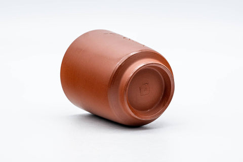 Japanese Teacups - Pair of Smooth Red Shudei Tokoname-yaki Yunomi