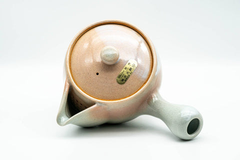 Japanese Tea Set - 天鵬山 Tsubaki Kiln - Hagi-yaki Kyusu Teapot with 6 Yunomi Teacups in Wooden Box