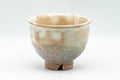 Japanese Teacup - Beige Earthy Gohonte Hagi-yaki Yunomi - 150ml - side profile view