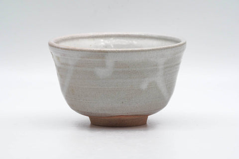 Japanese Matcha Bowl - Milky White Drip-Glazed Chawan - 250ml