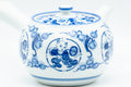 Tezumi — Japanese Kyusu - Flowers and Villagers Porcelain Arita-yaki Debeso Teapot - 300ml — closeup of the base