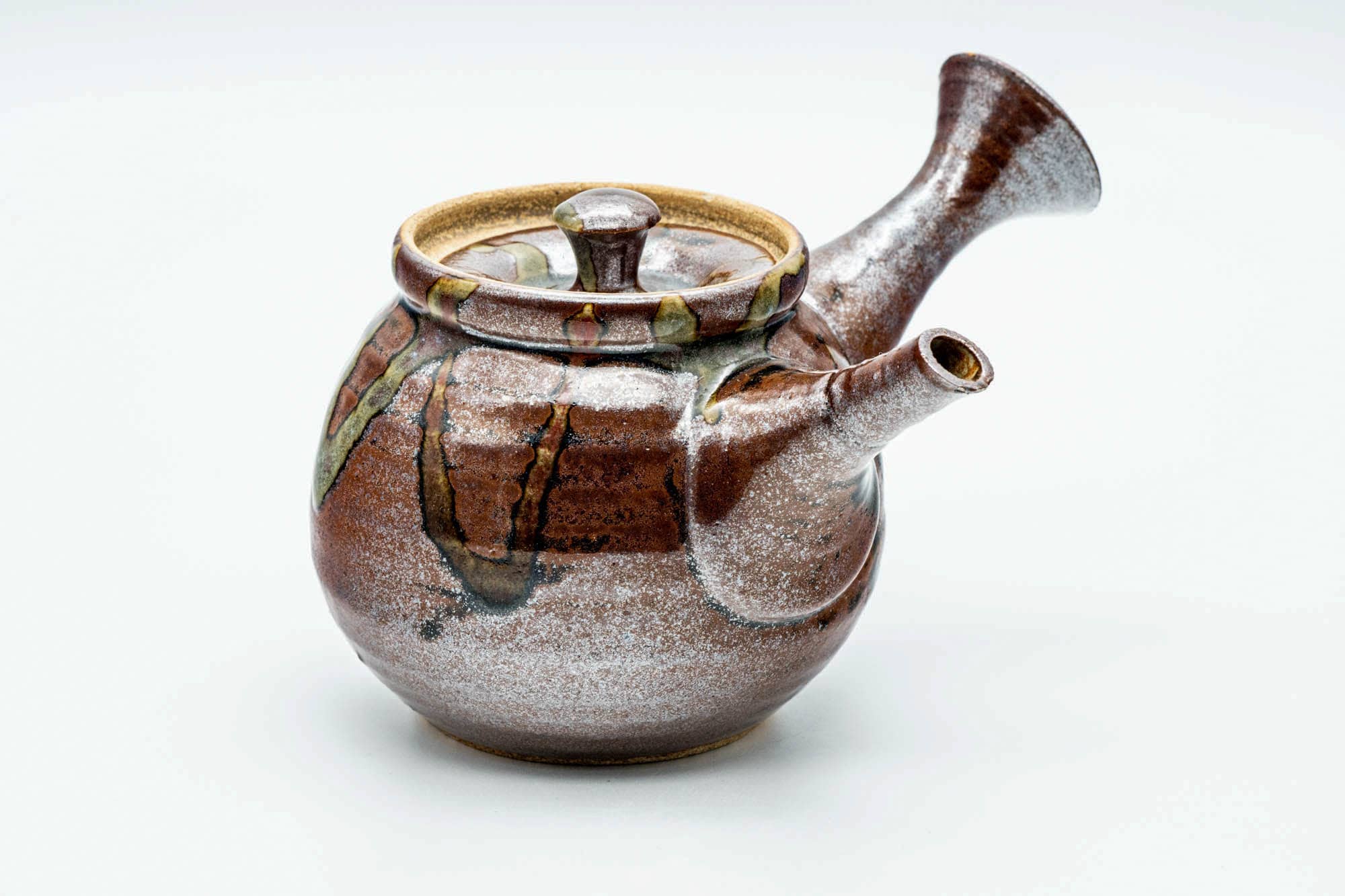 Japanese Kyusu - Brown Drip-Glazed Do-ake Teapot - 400ml