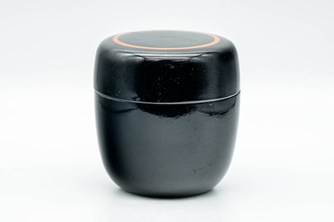 Japanese Chazutsu - Black Orange Plastic Loose Leaf Tea Canister - 250ml - Tezumi