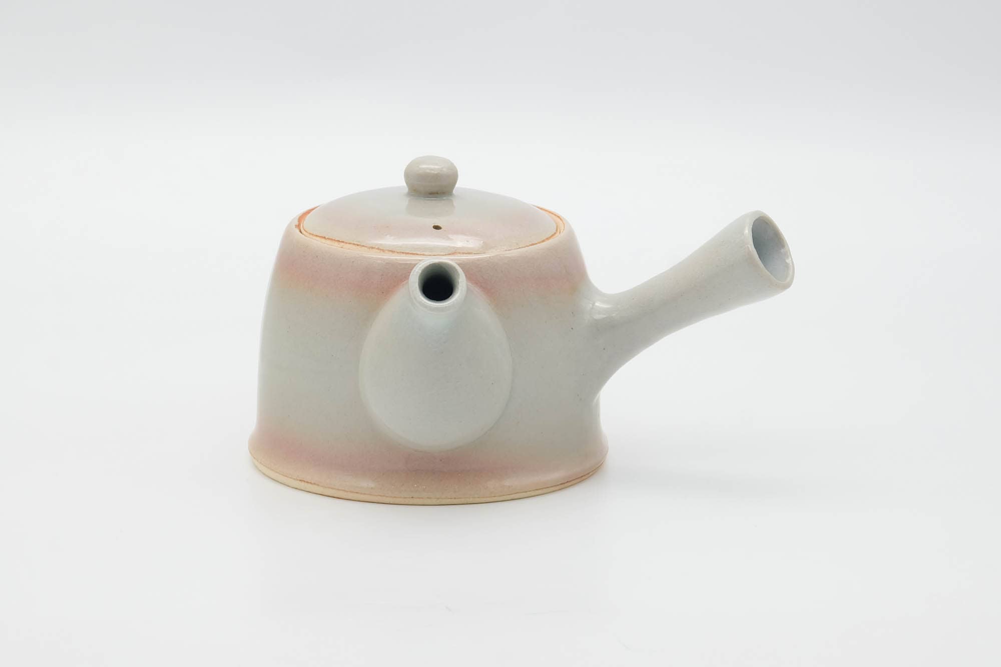 Japanese Tea Set - Beige Pink Hagi-yaki Kyusu Teapot with 4 Yunomi Teacups