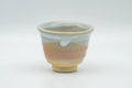 Tezumi — Japanese Teacup - Small Pink White Drip-Glazed Guinomi - 40ml — front view