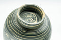 Japanese Teacup - Green, Yellow, and White Nerikomi Tokoname-yaki Yunomi - 100ml - top-down view showing the swirled marbled base