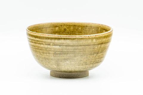 Japanese Matcha Bowl - Small Spiraling Yellow Wan-nari Chawan - 200ml
