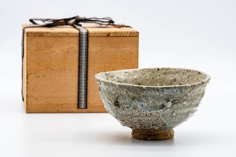 Japanese Matcha Bowl - 楽七 Rakushichi - Ash Glazed Tokoname-yaki Chawan - 300ml
