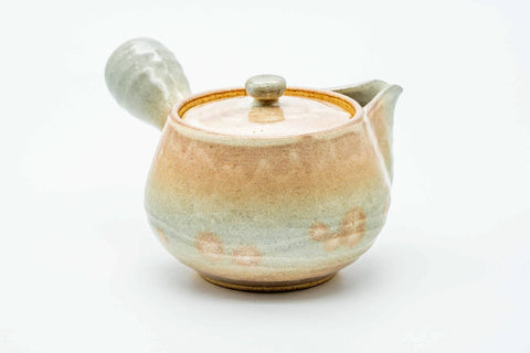 Japanese Kyusu - Beige Pink Gohonte Hagi-yaki Do-ake Teapot - 280ml