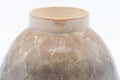 Tezumi — Japanese Teacup - Beige Crazed Glazed Hagi-yaki Yunomi - 80ml — inverted showing the foot ring