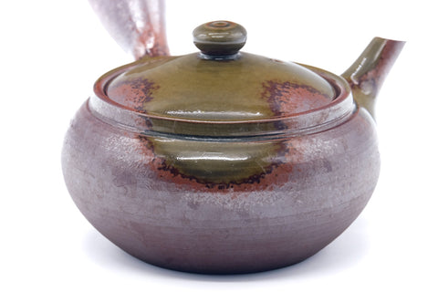 Japanese Kyusu - Ash Glazed Banko-yaki Mesh Teapot - 320ml