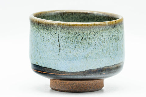 Japanese Teacups - Pair of Blue Hare's Fur Glazed Guinomi - 70ml