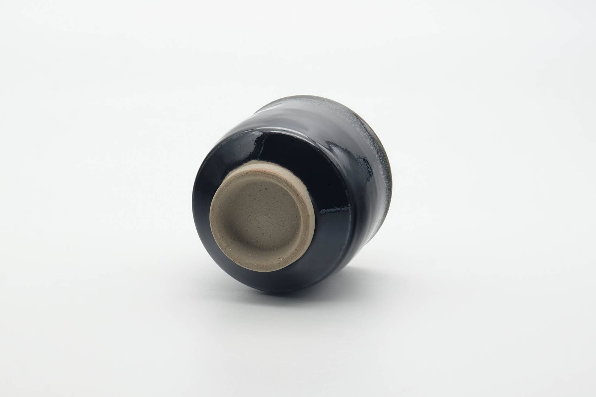 Japanese Teacup - Jet Black Hare's Fur Glazed Yunomi - 200ml