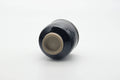 Tezumi — Japanese Teacup - Jet Black Hare's Fur Glazed Yunomi - 200ml — top-down view of the interior