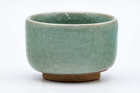 Japanese Teacups - Pair of Green Celadon Glazed Guinomi - 50ml