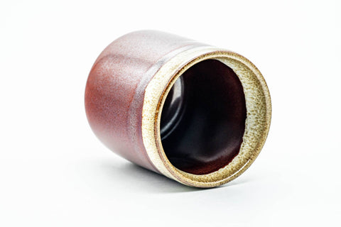 Japanese Teacup - Burgundy Hare's Fur Glazed Yunomi - 190ml