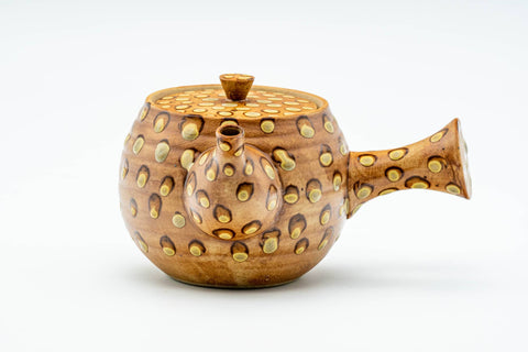 Japanese Tea Set - Spotted Kyusu Teapot - Katakuchi Water Cooler - 5 Yunomi Teacups