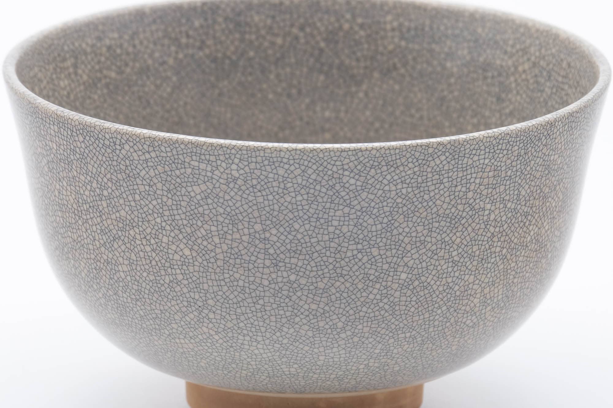 Japanese Matcha Bowl - Crazed Grey Glazed Chawan - 400ml