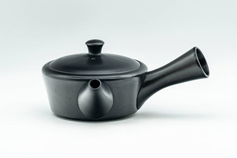 Japanese Kyusu - 高資 Takasuke Kiln - Black Kurodei Momiji Tokoname-yaki Debeso Teapot - 170ml
