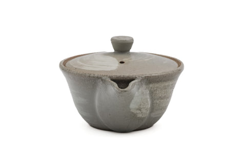 Japanese Houhin - 朝日焼 Asahi-yaki - Beige Hakeme Handleless Teapot - 100ml