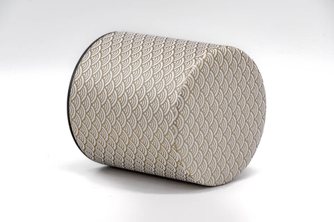 Gold White Seigaiha Washi Tea Canister - 100g