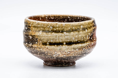 Japanese Matcha Bowl - 喜山 Kiyama - Ash Green Glazed Shigaraki-yaki Chawan - 350ml