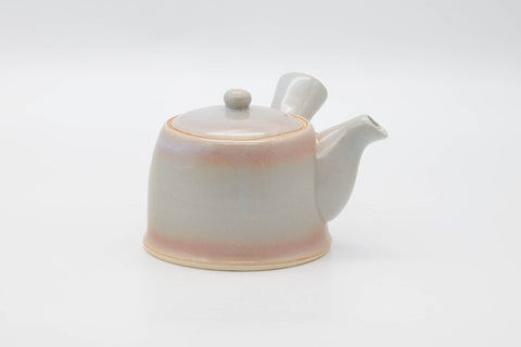 Japanese Tea Set - Beige Pink Hagi-yaki Kyusu Teapot with 4 Yunomi Teacups