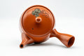 Tezumi — Japanese Kyusu - Grapevine Engraved Tokoname-yaki Obi-ami 360 Mesh Teapot - 370ml — interior view showing the filter