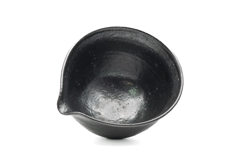 Japanese Matcha Bowl - 菅原顕悟 Kengo Sugawara - Black Matte Pouring Chawan - 150ml