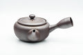 Tezumi — Japanese Kyusu - Engraved Banko-yaki Obi-ami 360 Strainer Teapot - 325ml — top-down view of the lid