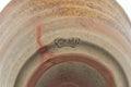 Tezumi — Japanese Teacup - Ash Glazed Spiraling Bizen-yaki Yunomi - 100ml — inverted showing the foot ring