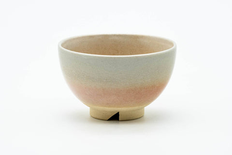 Japanese Teacups - Set of 5 Beige Pink Hagi-yaki Yunomi - 85ml