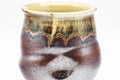 Japanese Teacup - Abstract Brown Yellow Drip-Glazed Wabi-Sabi Yunomi - 130ml - Tezumi