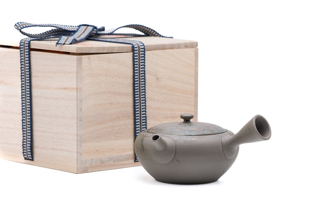 Japanese Kyusu - 水野博司 Mizuno Hiroshi - Mogake Yakishime Tokoname Teapot - 175ml